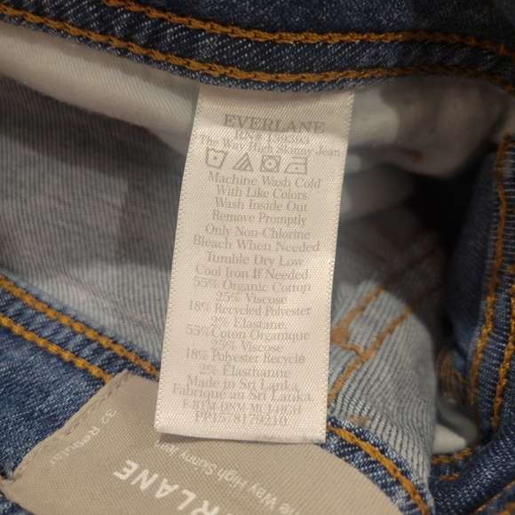 Everlane The Way-High Skinny Jean Clean Front Organic Cotton Size 32 - Picture 14 of 14